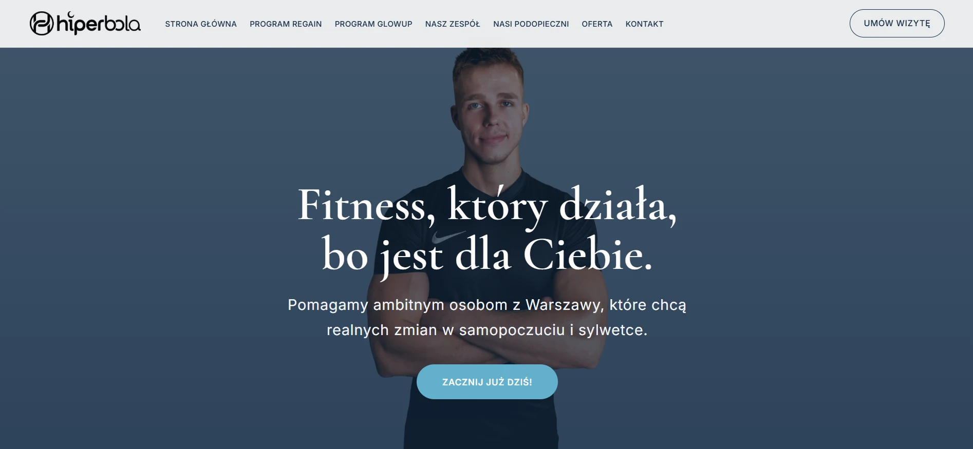 Realizacja strony internetowej Hiperbola Fitness