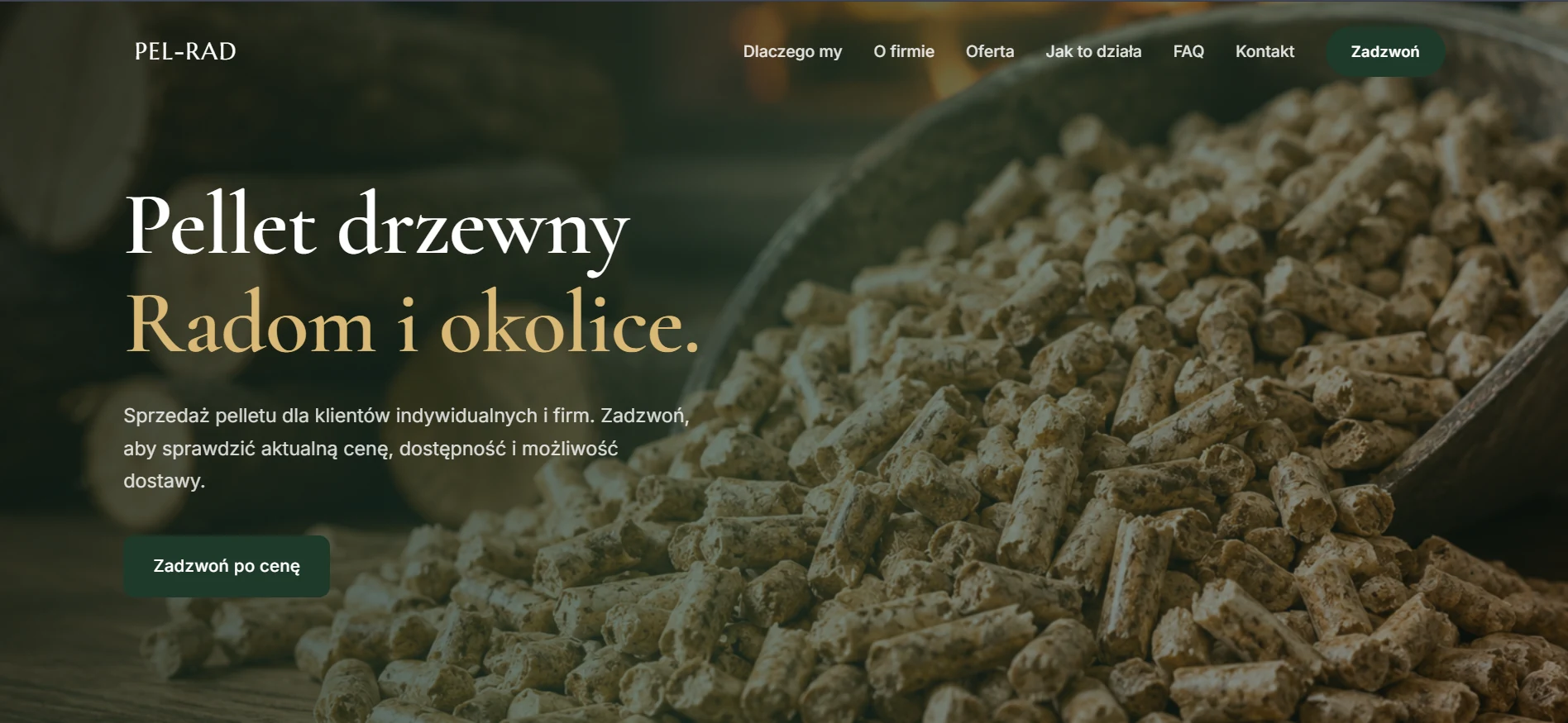 Realizacja strony internetowej Pellet Radom